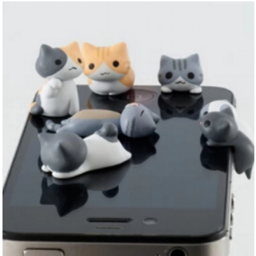 Kitten mobile phone dust plug cheese cat dust proof for mobile phone accessories